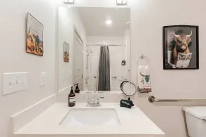 Beautiful Condo on Riverwalk w King Ste Free Parking Pet friendly centrally Located on the Riverwalk - Bathroom