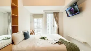 Minimalist Look Studio Near Tokyo Hub At Tokyo Riverside Pik 2 Apartment - Chambre