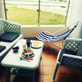 Studio apartment beach front - Balkon