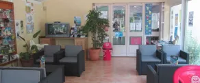 Camping Val de Boutonne - Sittområde i lobbyn