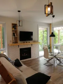 loft in the mountains, near Bromont - Sala de estar