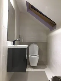 Habitación doble privada con baño privado con ducha nueva - Baño