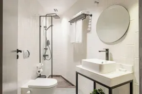 grey l studio apartments Downtown Cairo Ouzonian House - Banheiro