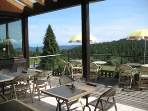 Les Terrasses du Lac Blanc - Studios & Appartements - Speisen im Freien