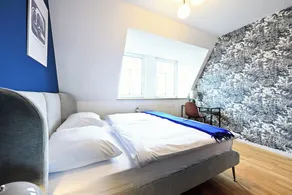 Rosengarten Apartments Fürth, Moderne Serviced Apartments in Citylage, ganze Ferienwohnung 50 m2, nahe Nürnberg, Metro, Sauna, Frühstück & Parkplatz - Chambre