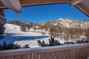 Appartement avec terrasse, jardin et sauna | Vue montagne - Vue de la chambre