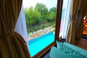 Chitralekha Boutique Resort - Ausblick vom Zimmer