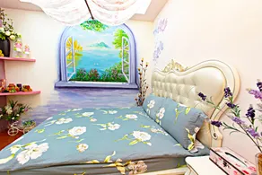 3D Sunflower Embossed B&B - Vue de la chambre