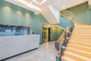 Dequan Chaoyang Park Hotel, near SOLANA - Rezeption