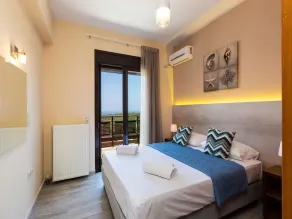 Villa Nefeli - piscine privée, vue mer, village de Loutra, Crète nord-ouest - Chambre