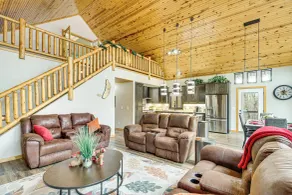 Fish & Swim: Lakefront Mora Home on 2 Acres! - Interior
