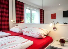 Appartement de vacances convivial et familial avec jardin, barbecue et terrasse | Vue jardin | Adapté au travail à distance - Chambre