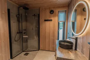 Tiur, stylish new cabin with hot tub - Badeværelse