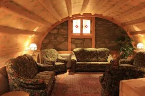 Hotel Ottoz Meublé - Coin salon dans le hall