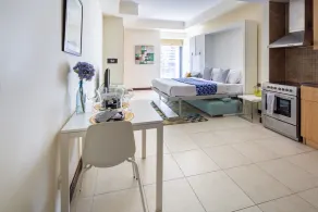 Spacious + Modern Studio in JLT - Sleeps 3 - Chambre