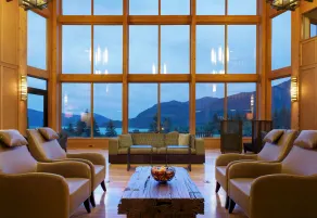 Skamania Lodge - Siddeområde i lobbyen