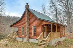 Greenbrier River On-site! Modern-rustic Log Cabin - Interiör