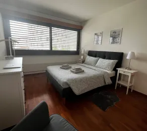 Lugano City Appartement à Cassarate face au lac, à 5min du centre - Chambre