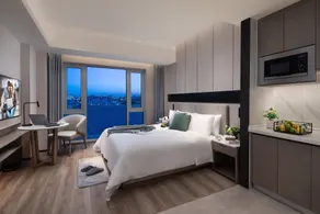Somerset Daxing Beijing - Ausblick vom Zimmer