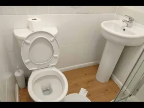 Chambre familiale pour 3 personnes avec 1 lit double et 1 lit simple Rez-de-chaussée Douche privée - Salle de bain