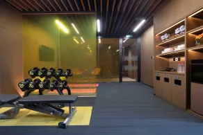北京物资学院路希尔顿欢朋酒店Hampton by Hilton Beijing Wuzi Xueyuan Road - Fitnessbereich