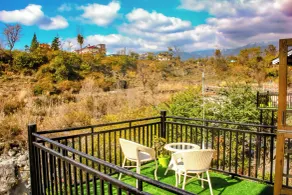 Prakriti Aalay - Riverside Mountain View Boutique Eco Resort - View from room