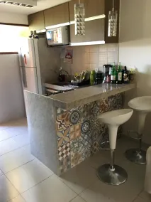 Winterville Lindo Flat 2 Quartos - Private kitchen