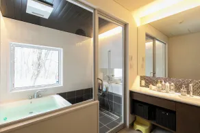White Tree Log House Madarao Tangram - Bagno