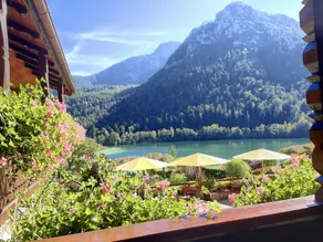 Hubertus am Thumsee - Ruhe Frühstück und Alpenpanorama - Ausblick vom Zimmer