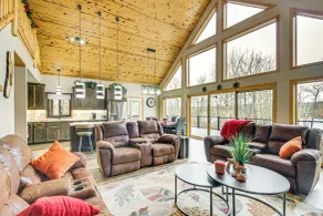 Fish & Swim: Lakefront Mora Home on 2 Acres! - Interior