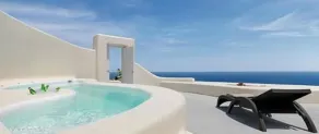 Dome Santorini Resort - Vue de la chambre