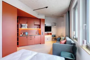 Merveilleux studio adapté aux familles avec terrasse et jardin - Chambre