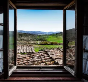 Podere Terreno alla via della volpaia - Ausblick vom Zimmer