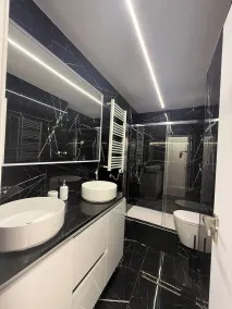 Casa Noir Luxury 3BR Apartment 2 Baths Near Lisbon & Sintra - Bagno