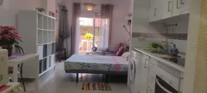 Ground floor naturist studio with terrace - Rom