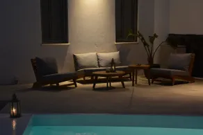 Noir Santorini - Área de estar no saguão