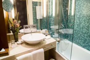 Double room, shower or bath, toilet - Baño