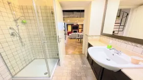 6 guests apt with terrace in pedestrian historic centre of Spoleto - Salle de bain