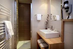 Logis Hotel de la Nivelle - Badezimmer