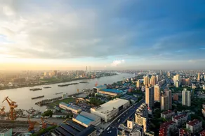 Sheraton Shanghai Pudong Riverside - Ausblick vom Zimmer