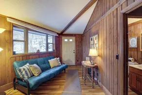 1/2 Mi to Skiing! Beech Mountain Cabin w/ Deck - Interior