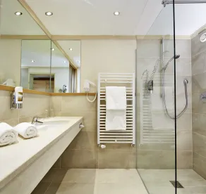 Double room, shower, toilet, balcony - Baño