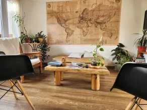 Hostería Aonikenk - Sitteområde i lobbyen