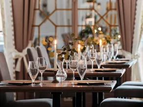 Domki Mazurskie w Ogrodach Złotej Łani Wiartel - Klimatyczne Apartamenty i Pokoje Widokowe - Restaurant