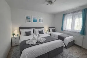 Plitvice Cozy and Modern Blue Apartament With Sauna - Værelse
