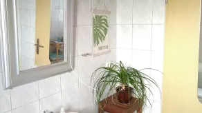 Ferienwohnung Steinwald Ausläufer mit Blick auf Kösseine - Bathroom