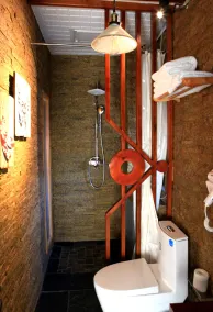 Carpenter's Rustic Courtyard-Great Wall - Baño