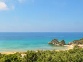 Pool Apartments with panoramic sea view - Pelekas Beach, Corfu - Strand