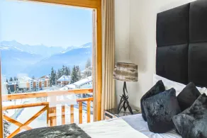 Crans Luxury Lodges - Ausblick vom Zimmer