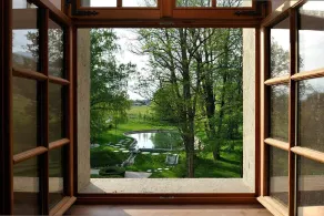 Lambergh Château & Hotel - Ausblick vom Zimmer